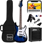 39IN Full Size Beginner Electric Guitar Starter Kit W/case, Strap, 10W Amp, Stri. Fixed Price $212.93.