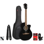 Fender FA-135CE Concert Acoustic-electric Guitar Pack Black. Fixed Price $399.99.