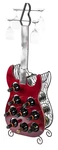 Vintage Wood Metal Guitar Shaped 9 Bottle Freestanding Decorative Wine Ho.... Fixed Price $108.53.