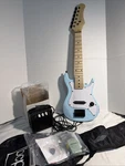 New Bcp 30" Kids Electric Guitar Blue Beginner Starter Kit 5W Amp Strap Bag Pics. Fixed Price $70.00.