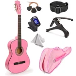 30-INCH Beginner Pink Classical Guitar With Case & Tuner For Young Players. Fixed Price $76.99.