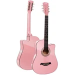 Kids Adult Beginner Acoustic Guitar Moukey EAG-100 Pink 38" Cutaway With Gig Bag. Fixed Price $65.00.