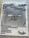 Fender Guitar Amplifier Stage Dsp 100H 160 Owner's Manual Only 2002. Fixed Price $16.00.