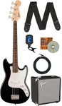 Fender Squier Sonic Bronco Bass - Black W/ Rumble 15 Amplifier. Fixed Price $389.99.