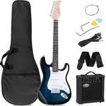 Zeny 39" Full Size Electric Guitar With Amp, Case And Accessories 39'', Blue. Fixed Price $151.99.
