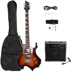 Glarry Flame Shape Electric Guitar With 20W Amp Sound Hsh Pickup Novice. Fixed Price $175.24.