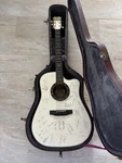 Signed Alvarez Artist Series Acoustic Guitar, Model 5088C-WH, With White Finish. Fixed Price $239.99.