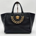 Versace Medusa Small Tote 2WAY Chain Motif Shoulder Bag Women Black. Fixed Price $746.00.