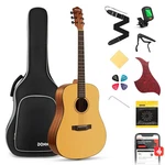 Acoustic Guitar 41 Inch Dreadnought Full Size Beginner Bundle Donner DAG-1 Adult. Fixed Price $259.99.