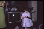 Vintage 1965 Girl Birthday Toy Guitar Tv Living Room 35MM Slide Photo Retro. Fixed Price $15.99.