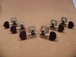 Rubner Singles Guitar Tuning Machines / Brushed Brass With Rosewood Buttons. Fixed Price $92.00.