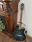 Ibanez 6 String Acoustic-electric Guitar Blue Cutaway Right-handed. Fixed Price $350.00.