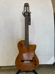 Open Box Silent Classical Guitar, Solid Flame Mahogany Top Body. Fixed Price $199.99.