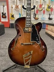 Excellent D'angelico 16 Hollowbody Electric Guitar, Ebony Fingerboard, Dar. Fixed Price $1499.99.