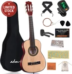 Adm 30" Classical Acoustic Guitar Beginner Kit W/bag, Strap, Tuner, Natural. Fixed Price $95.39.