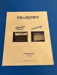 Rivera Quiana Studio Fandango Owner's Manual. Fixed Price $19.95.