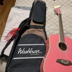 Oscar Schmidt 3/4 Size Acoustic Guitar Pink Finish, #OG1P Pre-owned,. Fixed Price $125.00.