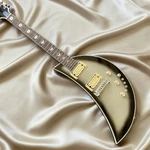 Special Crescent Shape Silverburst Solid Body Electric Guitar Sun&moon Inlays. Fixed Price $379.00.