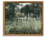 Classical Landscape Framed Canvas- French Meadow With Flowers- Wall Art 8X10. Fixed Price $29.00.