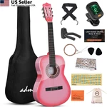Adm Beginner Acoustic Classical Guitar 36 Nylon Strings Inch, Pink. Fixed Price $128.16.
