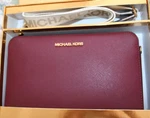 Michael Kors Jet Set Leather Crossbody Bag Dk Berry Wide Strap Signature Box New. Fixed Price $89.99.