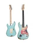 Bahamut 39" Solid Body Electric Guitar, Guitarra Ctrica With Red&blue. Fixed Price $236.19.