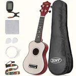 Soprano Ukulele 21 Inch Beginners Kit With Gig Bag Digital Tuner Pick. Fixed Price $28.58.