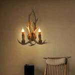 2-LIGHT Antler Wall Fixture Indoor Farmhouse Sconce Lamp Best. Fixed Price $63.38.