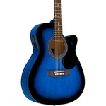 Rogue RA-090 Concert Cutaway Acoustic-electric Guitar Blue Burst. Fixed Price $139.99.