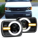 Pair 7X6 5X7 Led Headlights Drl Turn Lamps Ford E-150 E-250 E-350 Cargo. Fixed Price $65.99.