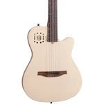 Godin Multiac Mundial Thinline Ae Classical Guitar, Solid Cedar Top, Ozark Cream. Fixed Price $1379.00.
