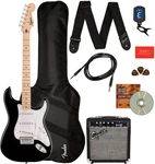 Fender Squier Sonic Strat Pack - Black W/ Frontman 10G Amplifier. Fixed Price $369.99.