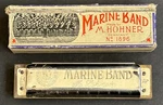 Marine Band M. Hohner Made Germany Vtg No 1896 Flat Harmonica Box. Fixed Price $125.00.