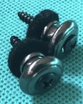 Silvertone Electric Guitar Original Cosmo Black Chrome Strap Buttons. Fixed Price $9.99.