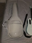 Lava Music Blue Acoustic-electric Guitar W/ Gig Bag, Picks, Strap. Fixed Price $450.00.