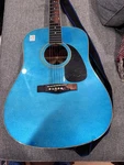 Fender 20TH Anniversary Squier SD-6G Acoustic Guitar In Custom Color Aqua Blue. Fixed Price $375.00.