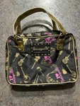 Betseyville Betsy Johnson Cosmetic Makeup Travel Bag Black Gold Pink Guitar. Fixed Price $19.99.
