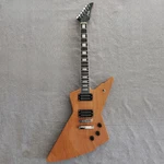 Natural Mahogany Explorer Style Electric Guitar Hh Humbuckers Block Inlays Cr. Fixed Price $195.00.