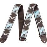Fender 2" Monogrammed Guitar Strap Black, Light Gray, And Metallic Blue. Fixed Price $20.99.