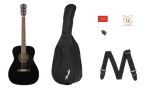 Fender CC-60S Concert Acoustic Black Guitar Package W/bag/strap/picks/strings. Fixed Price $229.99.