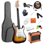 Adm Electric Guitar Solid-wood Body 39" Beginner Kit With Amplifier, Bag, Strap,. Fixed Price $209.50.