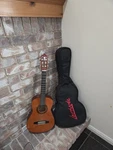 Valencia VG-160 1/2 Guitar With Travel Case And Strap. Fixed Price $45.00.