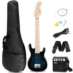 Zeny Inch Kids Electric Guitar With 5W Amp, Gig Bag, Strap, 30'', Blue. Fixed Price $109.99.