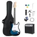 39" Electric Guitar Beginner Kit W/amplifier, Classic Sss Pickup, Gig Bag, Capo. Fixed Price $129.99.