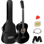 Zeny Beginners 38 Inch Acoustic Guitar Package Kit For Right-handed Starters .... Fixed Price $62.06.