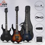 Glarry Flame Pickup Electric Guitar With Amp Bag Strap Picks Shake Cable Wrench. Fixed Price $110.34.