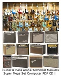 Guitar Manuals & Bass Amp Technical Super Large Mega Set Pdf Cd !!. Fixed Price $15.97.