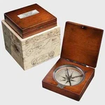 Lewis & Clark Compass Mahogany Case 3.25" Gift Boxed Oregon Trail Expedition. Fixed Price $51.99.