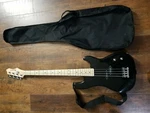 Davison Right-handed Electric Bass Guitar Black. Fixed Price $175.00.