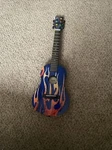First Act Discovery Acoustic Guitar Blue W/ Flames, Picks And Case. Fixed Price $45.99.